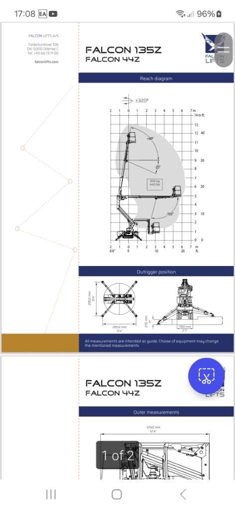 Falcon Z135 Інші підйомники і платформи