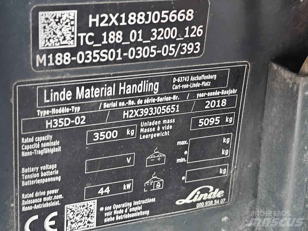 Linde H35D-02 Дизельні навантажувачі