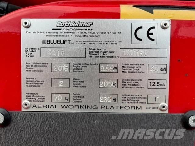 Bluelift SA 18 Компактні самохідні стрілові підйомники