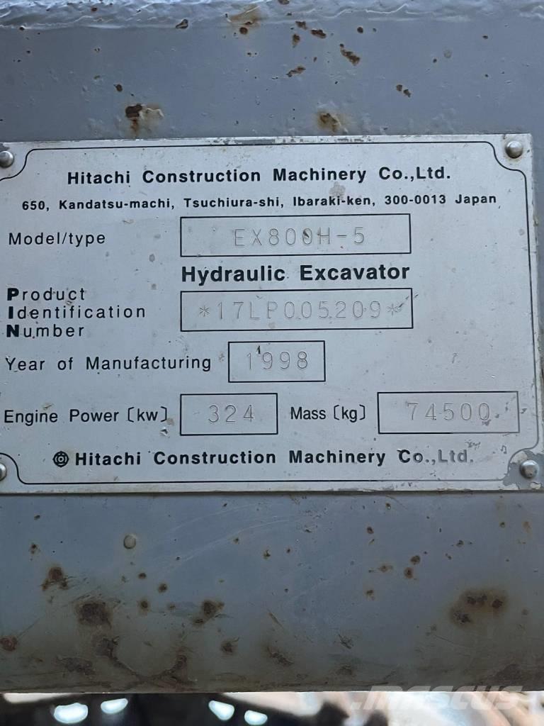 Hitachi EX 800 H-5 Гусеничні екскаватори