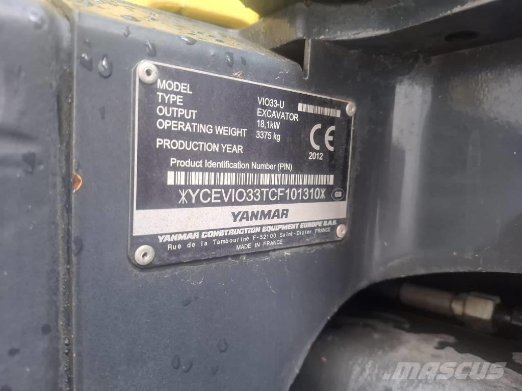 Yanmar Vio 33 U Міні-екскаватори < 7т