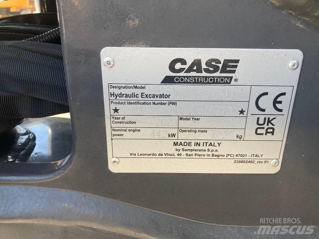CASE CX65D Міні-екскаватори < 7т