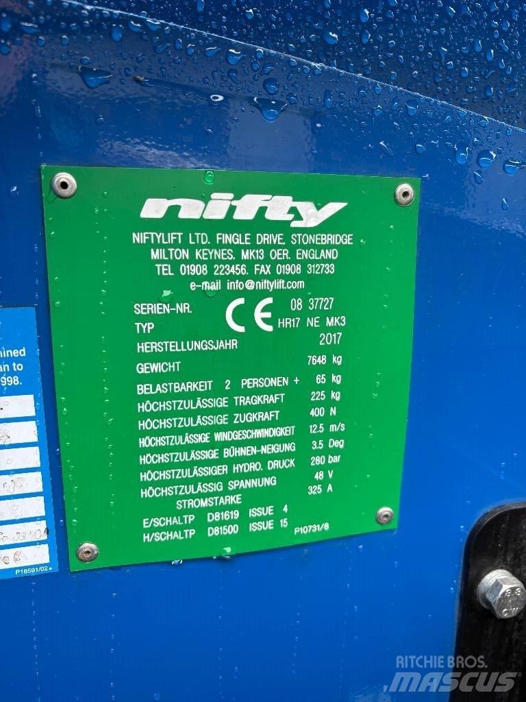 Niftylift HR 17 Колінчаті підйомники
