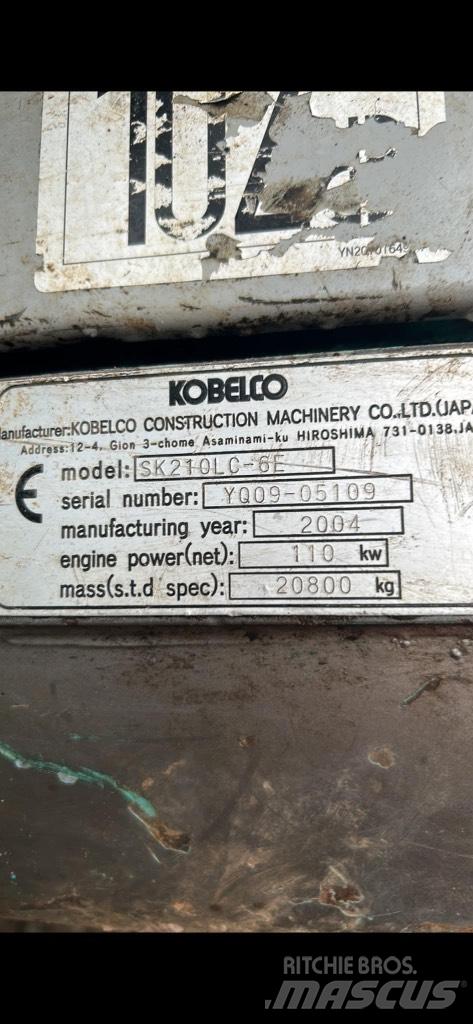 Kobelco SK210 lc Гусеничні екскаватори