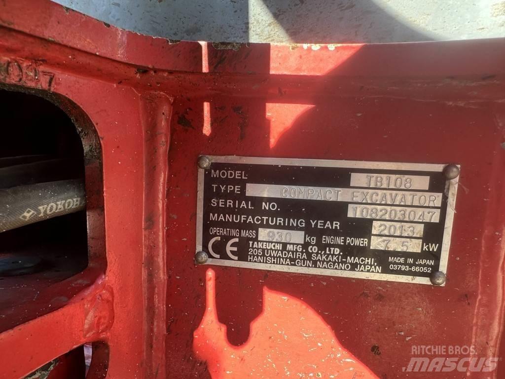 Takeuchi TB108 Міні-екскаватори < 7т