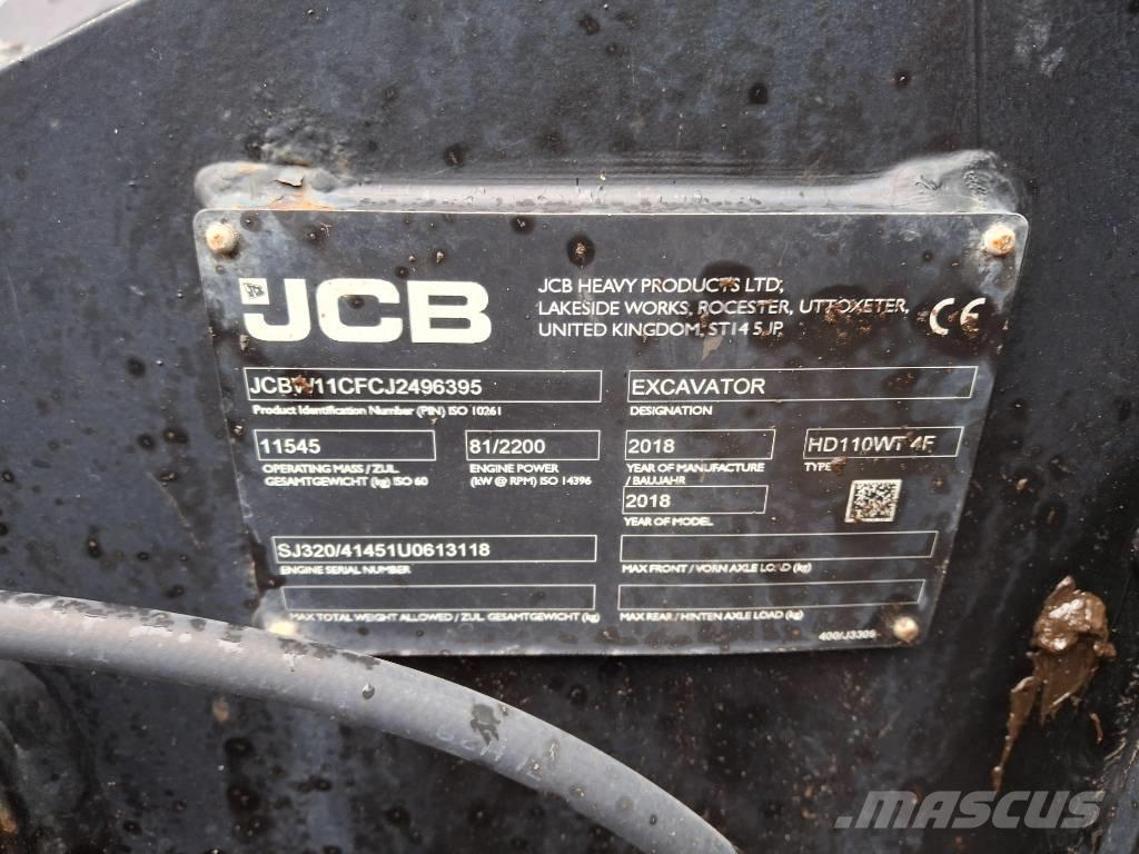 JCB 110 W Hydradig Колісні екскаватори