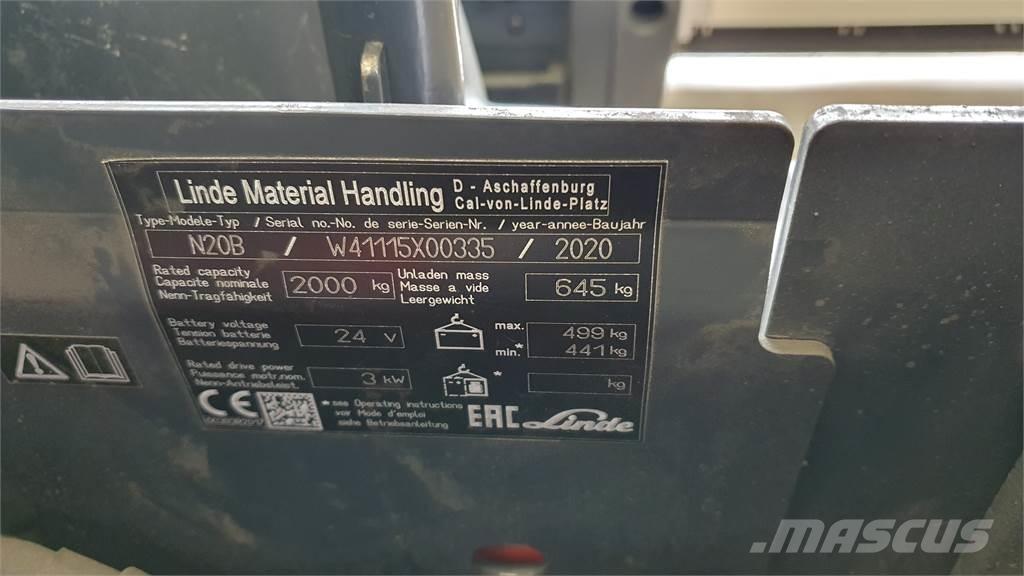 Linde N20B Підбирачі замовлень з нижніх ярусів