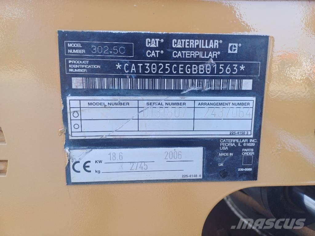 CAT 302.5 Міні-екскаватори < 7т