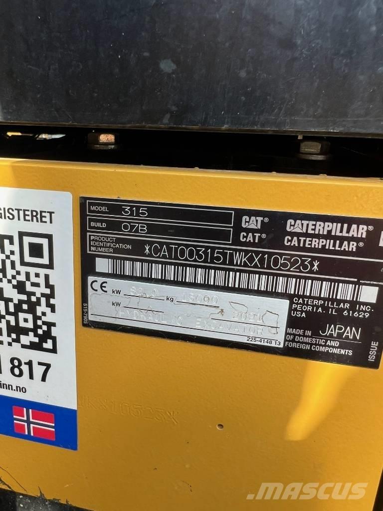 CAT 315 Гусеничні екскаватори