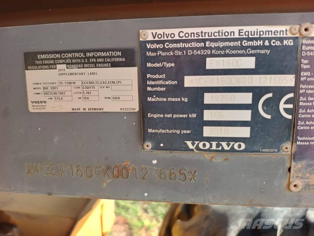 Volvo EW 160 C Колісні екскаватори