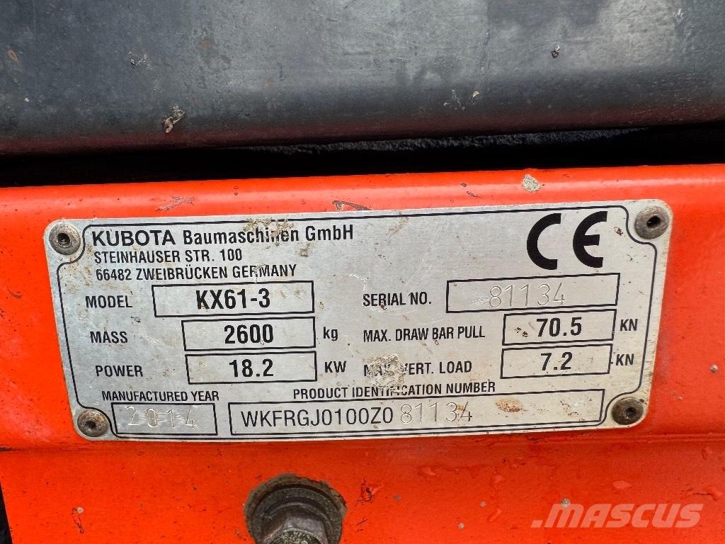 Kubota KX 61-3 Міні-екскаватори < 7т