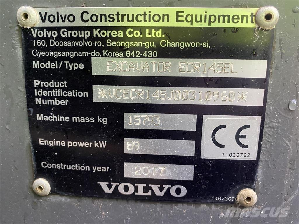 Volvo ECR145EL Гусеничні екскаватори