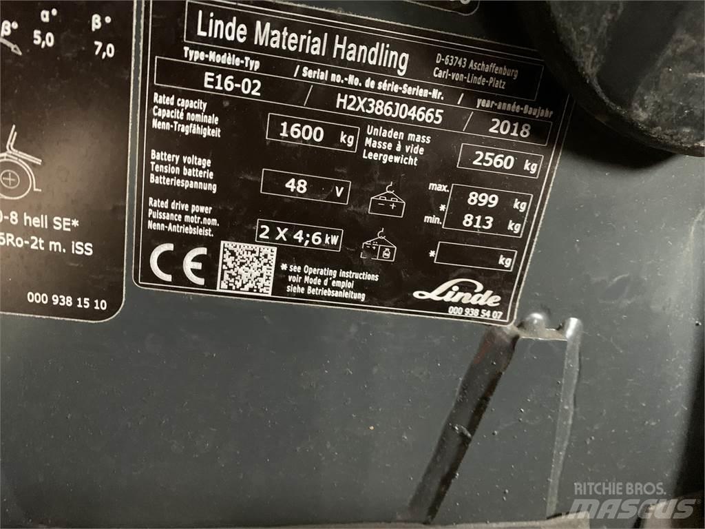Linde E16 Електронавантажувачі