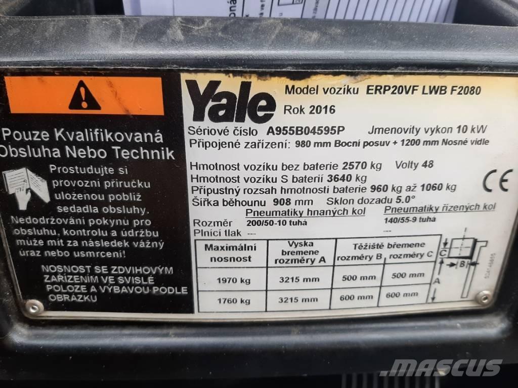 Yale ERP20VF LWB Електронавантажувачі