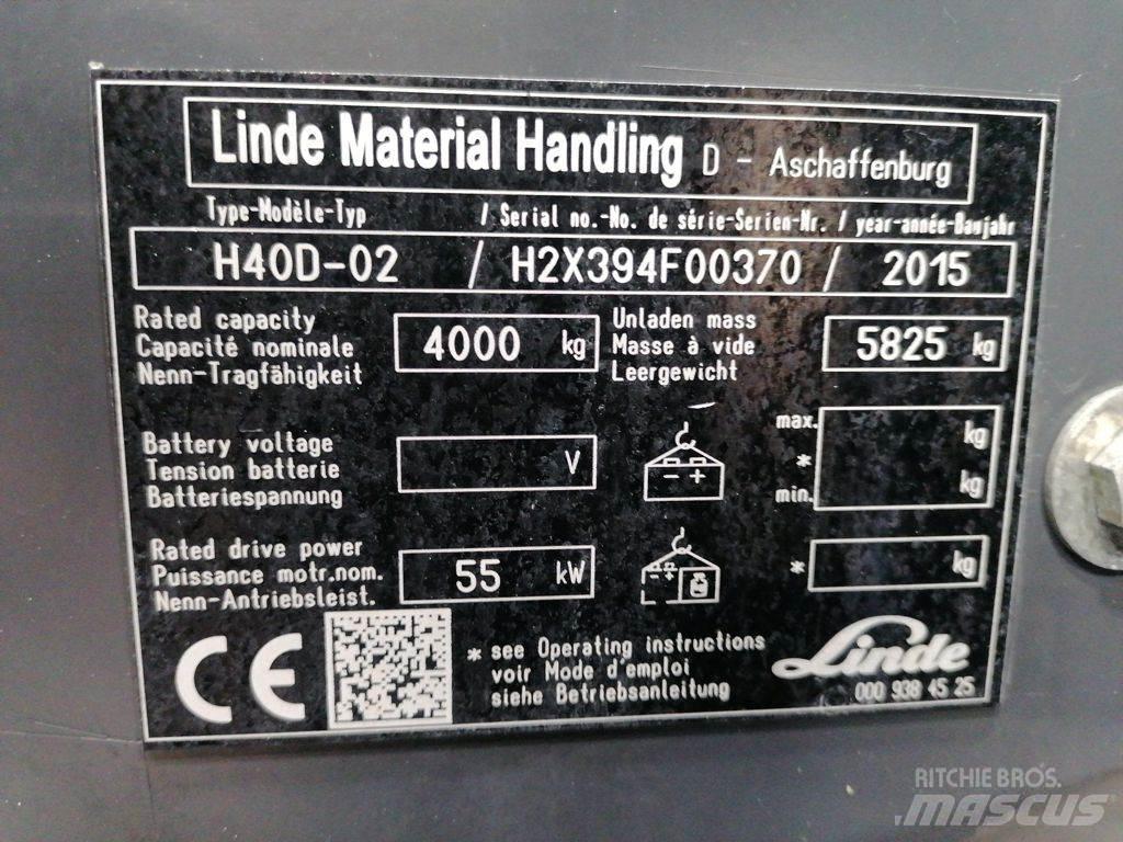 Linde H40D-02 Дизельні навантажувачі