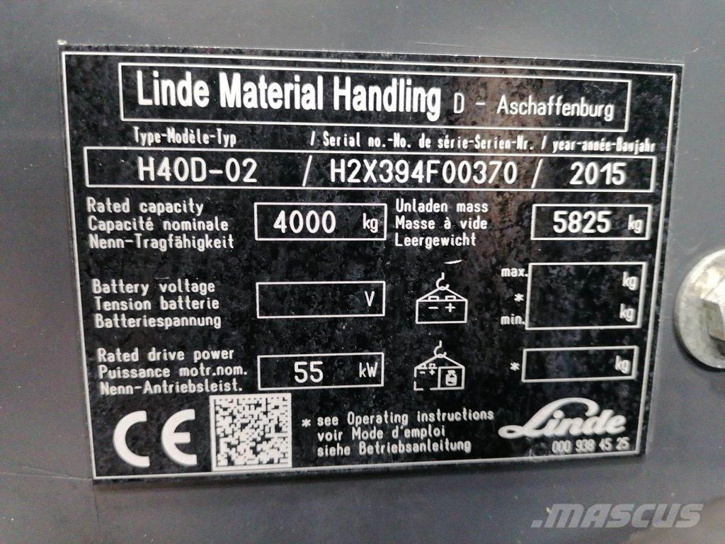 Linde H40D-02 Дизельні навантажувачі