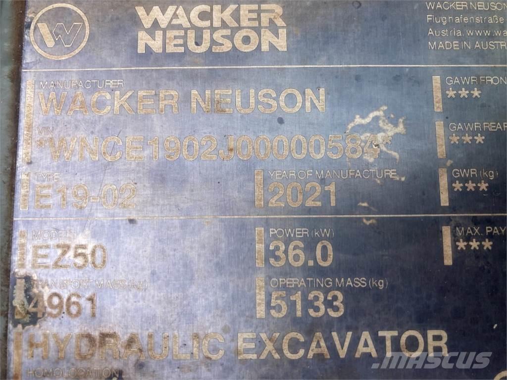 Wacker Neuson EZ50 Міні-екскаватори < 7т