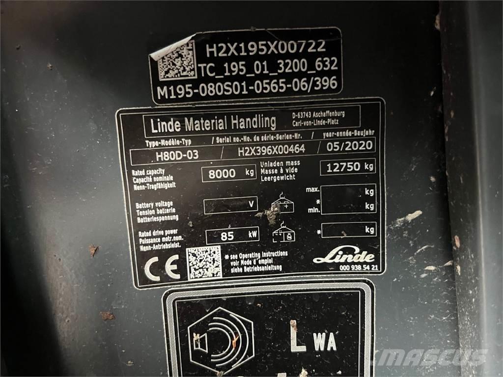 Linde H80D-03 Дизельні навантажувачі
