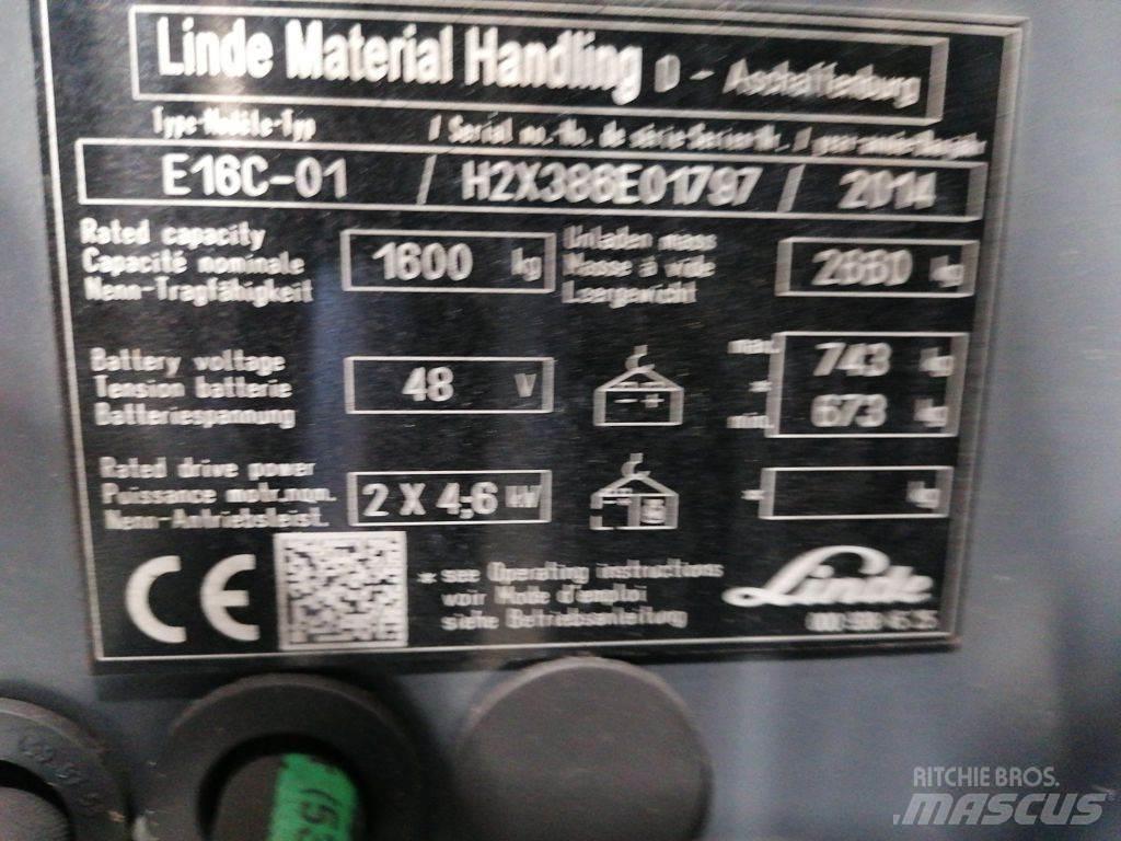Linde E16C-01 Електронавантажувачі