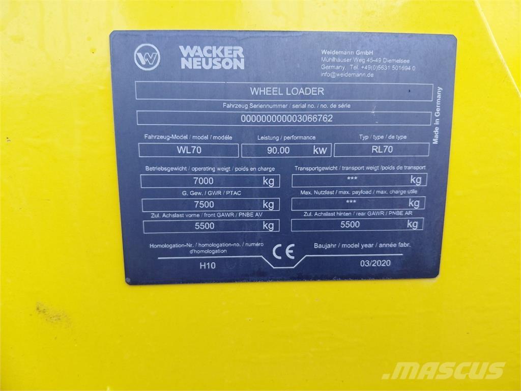 Weidemann WL 70 Фронтальні навантажувачі