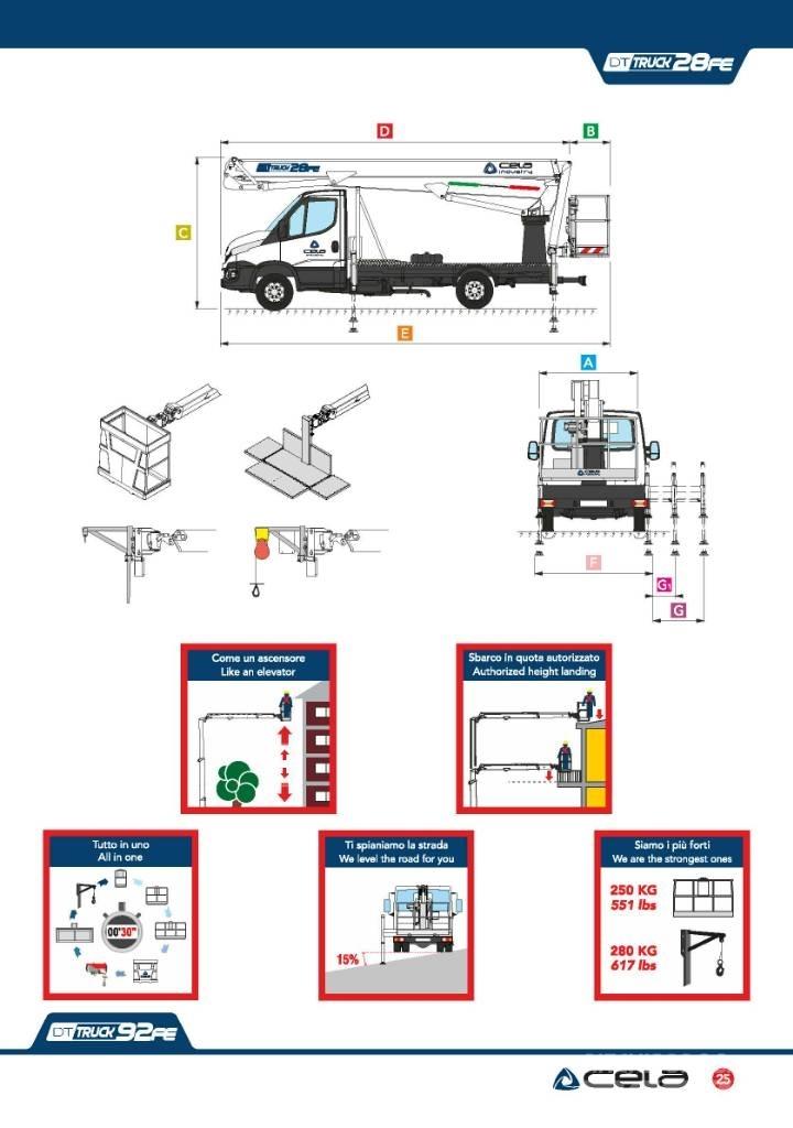 Cela DT 28 truck FE Автовишки на базі вантажівки