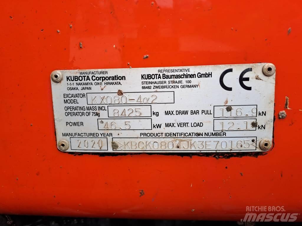 Kubota KX 080-4 Середні екскаватори 7т. - 12т.