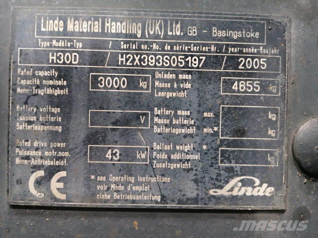 Linde H30D Дизельні навантажувачі