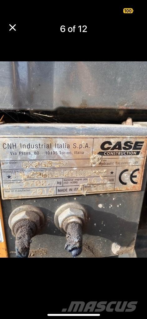 CASE CX 26 B ZTS Міні-екскаватори < 7т