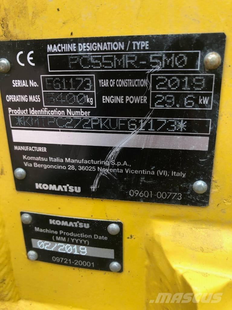 Komatsu PC55MR- 5MO Міні-екскаватори < 7т