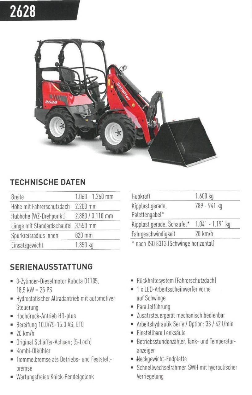 Schäffer 2628 Малі навантажувачі