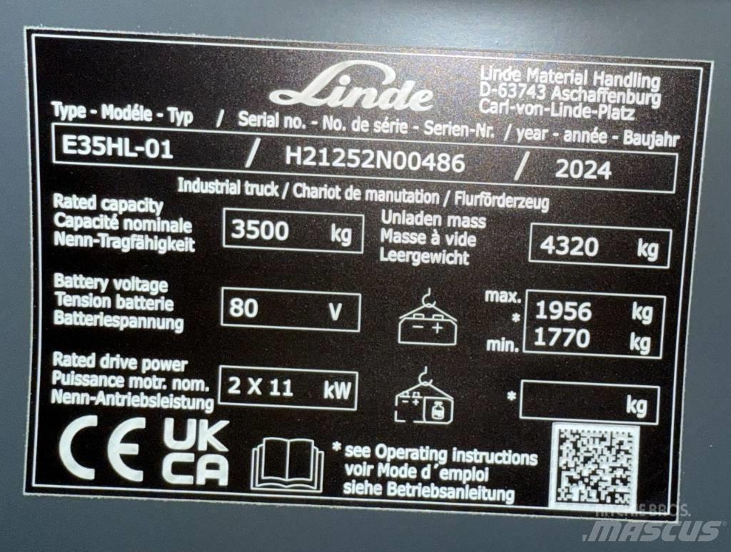 Linde E35HL/1252-01 Електронавантажувачі