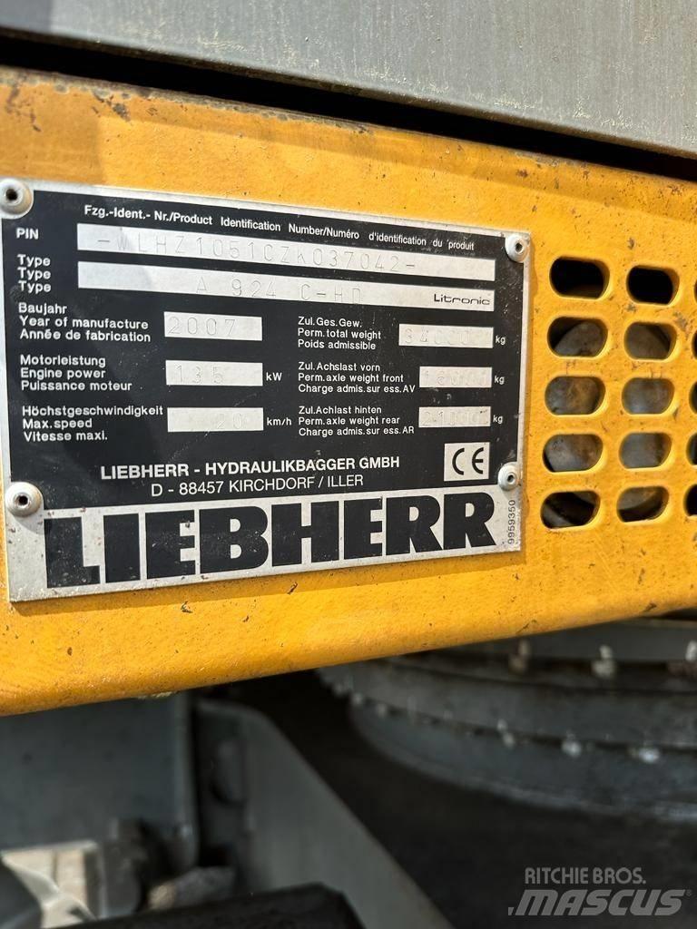 Liebherr A 924C-HD Колісні екскаватори