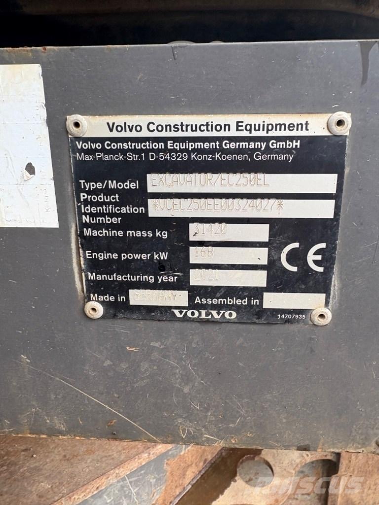 Volvo EC 250 EL Гусеничні екскаватори