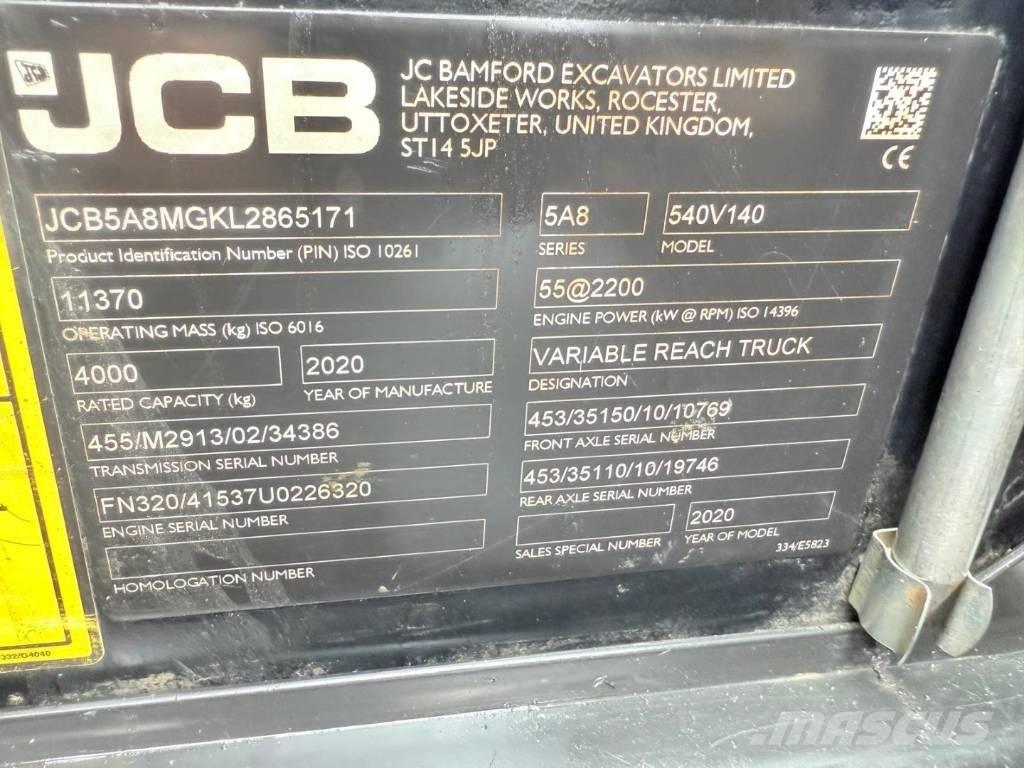 JCB 540-140 Телескопічні навантажувачі