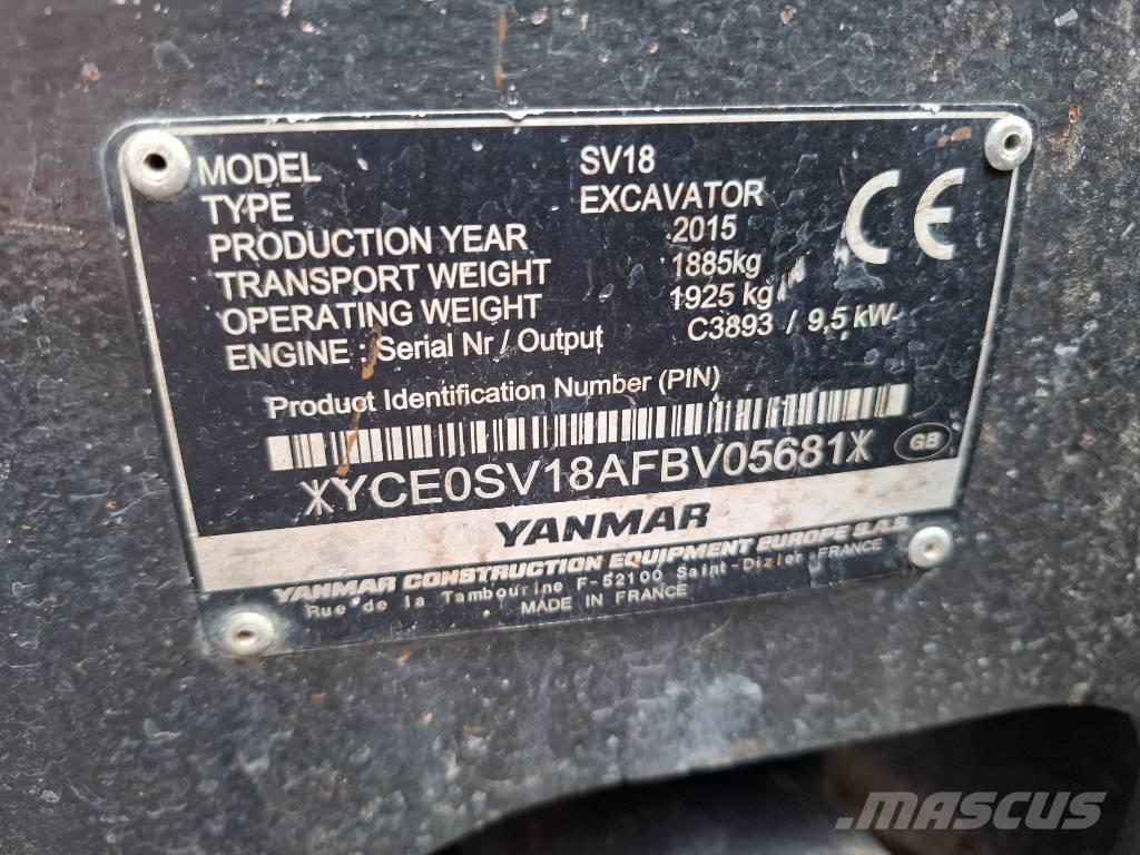 Yanmar SV 18 Міні-екскаватори < 7т