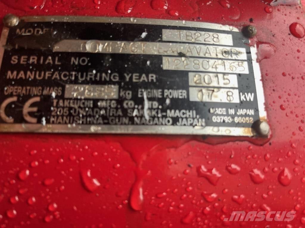 Takeuchi TB 228 Міні-екскаватори < 7т