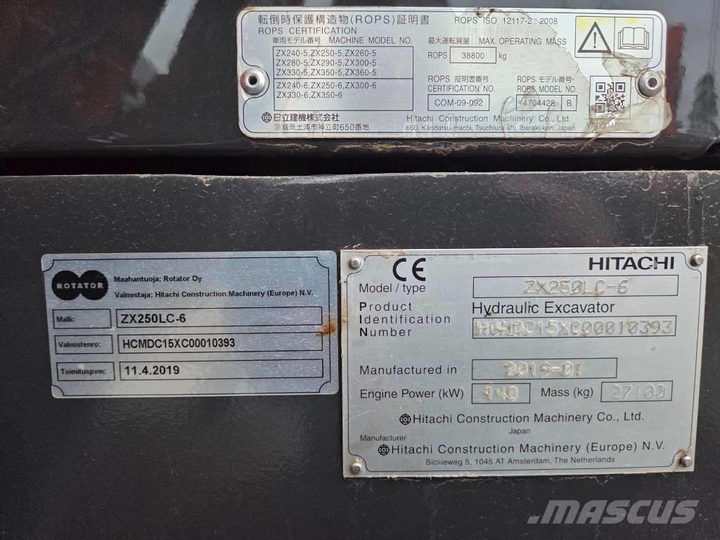 Hitachi ZX 250 LC-6 Гусеничні екскаватори