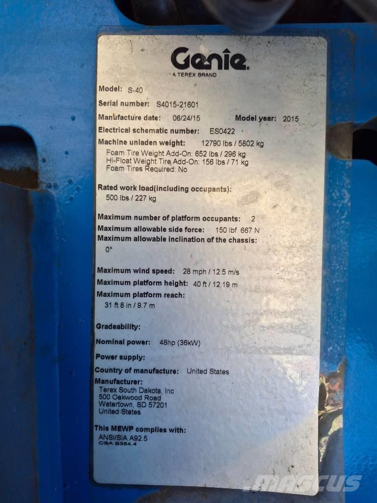 Genie S 40 Телескопічні підйомники