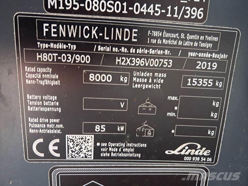 Linde H80T/03-900 Газові навантажувачі