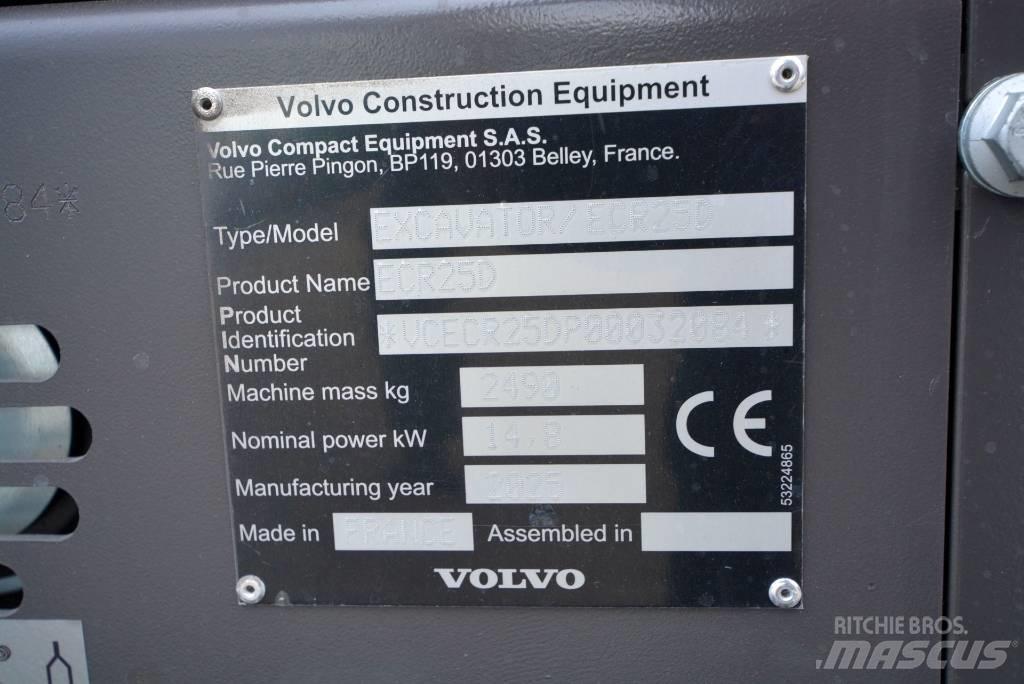 Volvo ECR 25 D Міні-екскаватори < 7т
