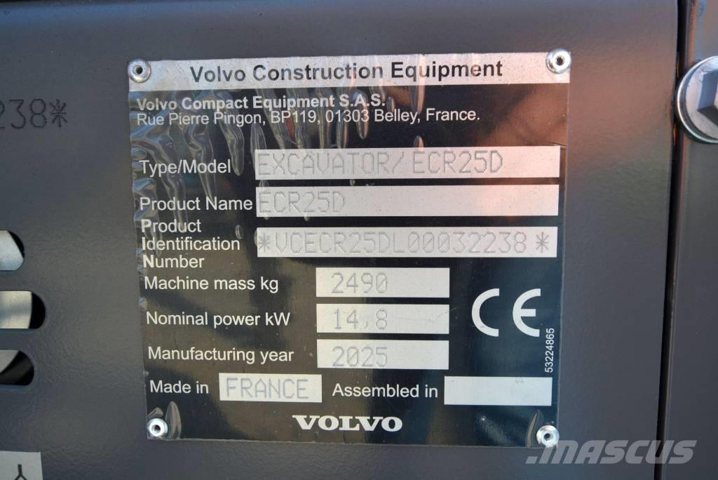Volvo ECR 25 D Міні-екскаватори < 7т