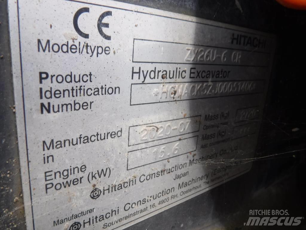 Hitachi ZX 26 U-6 Міні-екскаватори < 7т