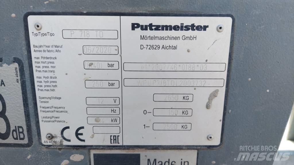 Putzmeister P 718 TD Бетононасоси