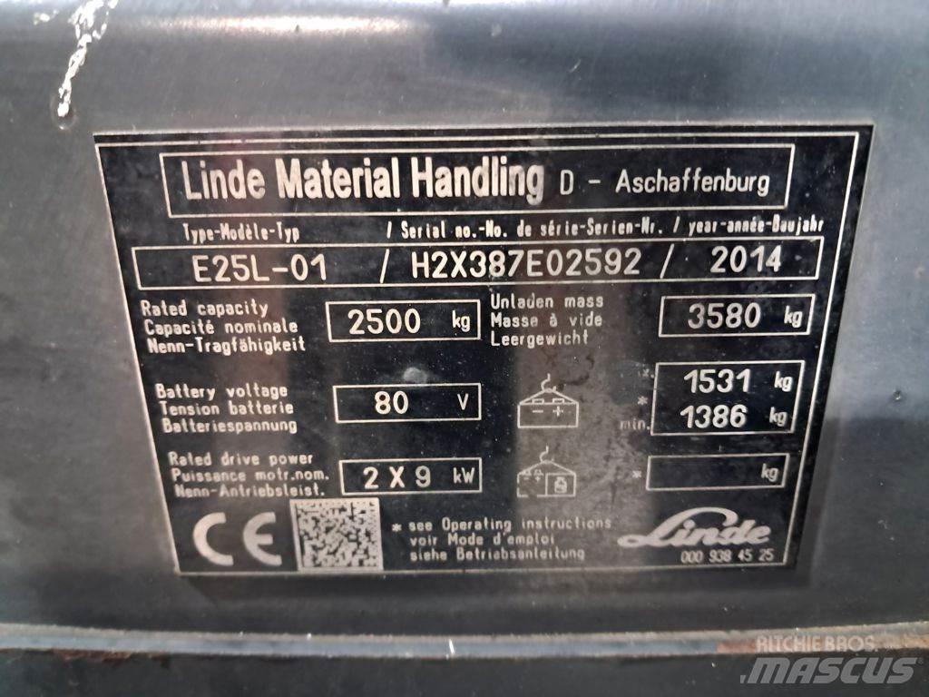 Linde E25L-01 Електронавантажувачі