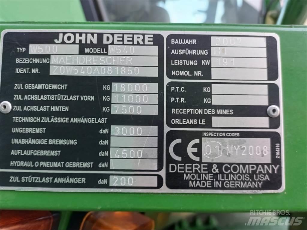 John Deere W540 Зернозбиральні комбайни
