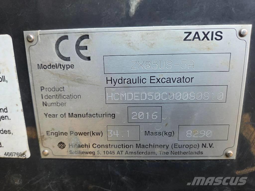 Hitachi ZX 85 US-5 A Середні екскаватори 7т. - 12т.