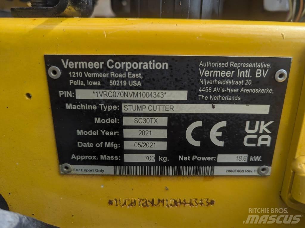 Vermeer SC30TX Машини для подрібнення пнів