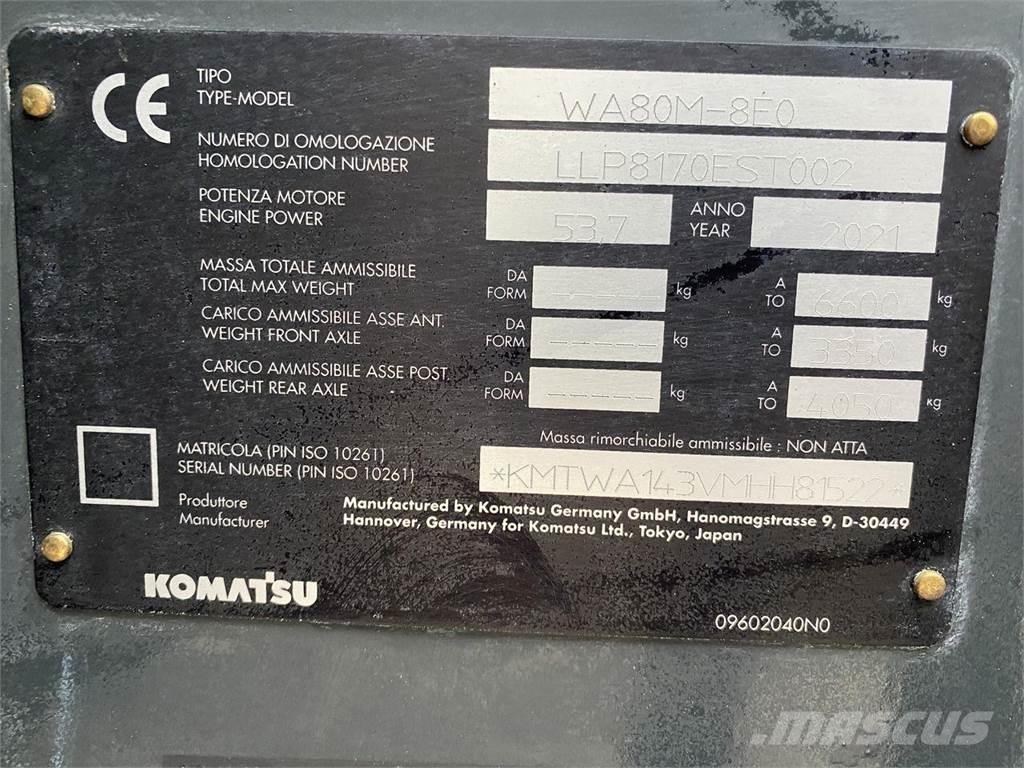 Komatsu WA80M-8EO Багатофункціональне обладнання для вантажних і землекопальних робіт