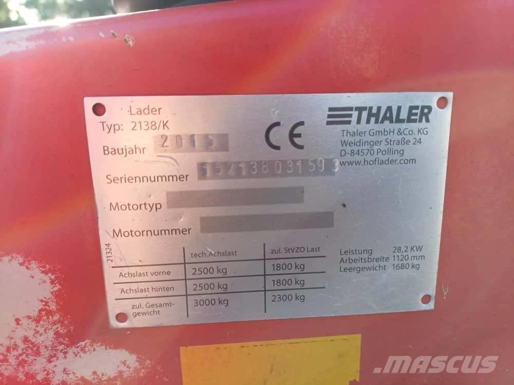 Thaler 2138/K Фронтальні навантажувачі
