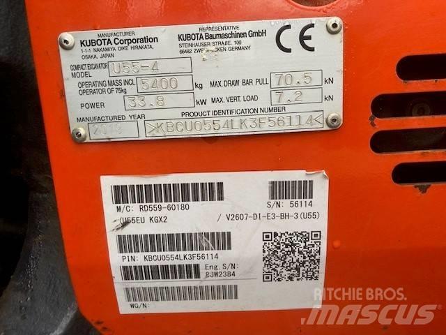 Kubota U 55-4 Міні-екскаватори < 7т
